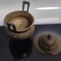 Antique Chinese Sensor Incense Burner Bronze Brass Xuande Mark Dynasty Etched