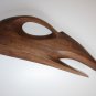 Large Wood Carved African Art Bowl Tray Zaire Signed