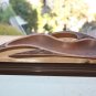 Large Wood Carved African Art Bowl Tray Zaire Signed
