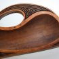 Large Wood Carved African Art Bowl Tray Zaire Signed