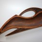 Large Wood Carved African Art Bowl Tray Zaire Signed