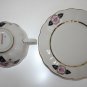 Tea Cup and Saucer Lomonosov Imperial Porcelain LFZ Gold and Flowers Hand Paint