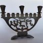 Vintage 50's 12 Tribes Shivtei Israel Shabbat Judaica Candle Holder  Menorah
