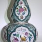 Shantung Decor AK Kaiser Porzellan Vase W Germany Birds Flowers Gold Awesome 10"