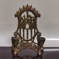 Vintage Mid Century 2 Arms Brass Candle Holder Judaica Israel Shabbat Jerusalem
