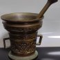 Antique Bronze Mortar and Pestle Dutch "Leefte Verwint Al Dinck Anno 1590"