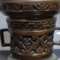 Antique Bronze Mortar and Pestle Dutch "Leefte Verwint Al Dinck Anno 1590"