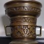 Antique Bronze Mortar and Pestle Dutch "Leefte Verwint Al Dinck Anno 1590"