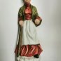 Vintage Fine Bisque Porcelain Figurines Old Country Man and Woman with Fruits