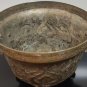 Antique Brass Persian Hammered Planter Jardiniere for Potted Plant, Rustic Decor