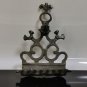 Antique Solid Bronze Hanukkah Lamp Menorah from Marocco c.19th Wall Hanging