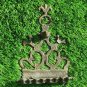 Antique Solid Bronze Hanukkah Lamp Menorah from Marocco c.19th Wall Hanging