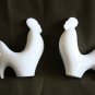 Old Vintage Naaman Israel White Cast Porcelain Large Rooster Statue Figurine 8"