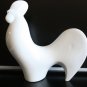 Old Vintage Naaman Israel White Cast Porcelain Large Rooster Statue Figurine 8"
