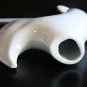 Old Vintage Naaman Israel White Cast Porcelain Large Rooster Statue Figurine 8"