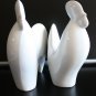 Old Vintage Naaman Israel White Cast Porcelain Large Rooster Statue Figurine 8"