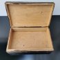 Antique c. 19th Rectangle Wooden Jewelry Trinket Box Hand Painted and Engraved