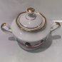 Vintage Rare USSR Riga RPR Porcelain Sugar Bowl Hand Painted Rose Flowers