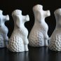 Old Vintage Naaman Israel White Cast Porcelain Poodle Dog Figurine 5"