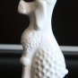 Old Vintage Naaman Israel White Cast Porcelain Poodle Dog Figurine 5"