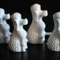 Old Vintage Naaman Israel White Cast Porcelain Poodle Dog Figurine 5"