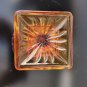 Vintage Amber Indiana Glass Goblet Mt. Vernon Iced Tea Candy Box Jar Lidded