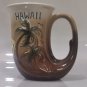 Vintage K&S Hawaiian Creations Stoneware Hawaii Palm Tree Coffee Mug Tiki Mug