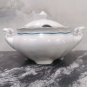 Cmielow Antique Art Nouveau 2.5L White Blue Porcelain Tureen Soup Bowl with Lid