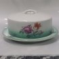 Baranivka Porcelain Factory Hand Painted Butter Cheese Dish Covered 1945-48 Rare