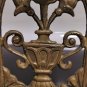 Antique Bronze Judaica Hanukkah Oil Menorah Lamp Flower Vase Wall Hanging