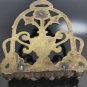 Antique Bronze Judaica Hanukkah Oil Menorah Lamp Flower Vase Wall Hanging