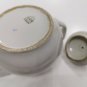 Old Cmielow Polish Porcelain TeaPot 50's White with Cobalt & Gold Tea Pot Rare