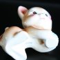 Vintage Porcelain Figurine Cat Kitten Playing with Ball Made in Japan Collector