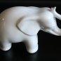 Old Vintage Naaman Israel White Cast Porcelain Large Elephant Statue Figurine 6"