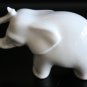 Old Vintage Naaman Israel White Cast Porcelain Large Elephant Statue Figurine 6"