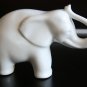 Old Vintage Naaman Israel White Cast Porcelain Large Elephant Statue Figurine 6"