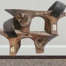 Antique Asian Wood Inlaid Mother of Pearl Hamman Ottoman Turkish Bath Shoes Clog