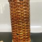Vintage Hand Wicker Wine Bottle Woven Wine Jug Straw Wrapped Rustic Decor