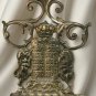 Antique Judaica Oil Hanukkah Menorah Pre 1948 Lions Commandments Wall Hanging