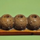 Vintage Rare Brown Hanukkah Judaica Jewish Israel Ceramic Menorah 5*27 cm