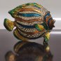 Keren Kopal Golden Fish Decorated Austrian Crystals Enamel Trinket Jevlery Box