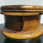Mid. 19th C. Turned Lignum Vitae Round Trinket Box Tea Canister Treen Ware Rare
