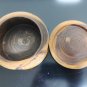 Mid. 19th C. Turned Lignum Vitae Round Trinket Box Tea Canister Treen Ware Rare