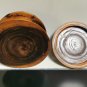 Mid. 19th C. Turned Lignum Vitae Round Trinket Box Tea Canister Treen Ware Rare