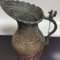 Antique 19th Century Persian Tinned Copper Ewer Hakhamaneshi Design Awesome Rare