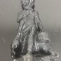 USSR Soviet Russian Cast Iron Girl with Geese Casted Painted in Sverdlovsk 60's