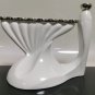 Vintage 70s Judaica Naaman Silvery Porcelain Chanukah Menorah Israel Rare