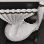 Vintage 70s Judaica Naaman Silvery Porcelain Chanukah Menorah Israel Rare