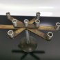 Vintage Judaica Metal Hand Made Folding Chanukah Menorah Israel Rare