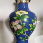 Lot of 3 Vintage Chinese Cloisonne Brass and Enamel Vases with Flowers